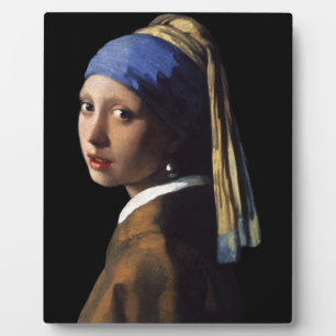 Plaque Photo fille avec boucle d'oreille