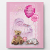 Plaque Photo Fille bébé personnalisable (Devant)