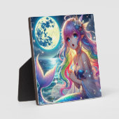 Plaque Photo Fille d'anime chantant clair de lune pixie mermaid (Recto)