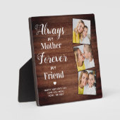 Plaque Photo Fille mère rustique Personnalisée 3 Photo Maman (Recto)