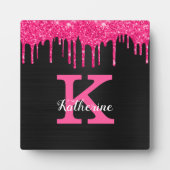 Plaque Photo Fille Noir Hot Rose Parties scintillant Drivers No (Devant)