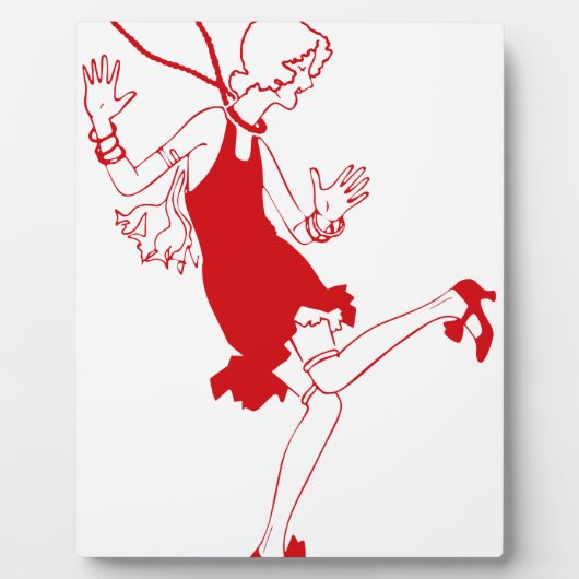Plaque Photo fille rouge (Devant)