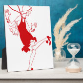 Plaque Photo fille rouge (Côté)
