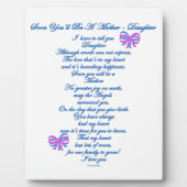 Plaque Photo Fille s'attendant au 1er bébé (Devant)