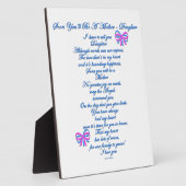 Plaque Photo Fille s'attendant au 1er bébé (Côté)