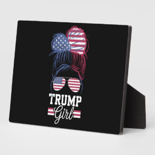 Plaque Photo Fille Trump Bun Méssé USA 47 Président
