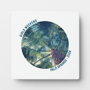 Plaque Photo Filles en forme de cercle Photo de week-end de Bac