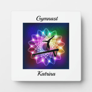 Plaque Photo Filles Gymnaste Balance poutre personnalisée