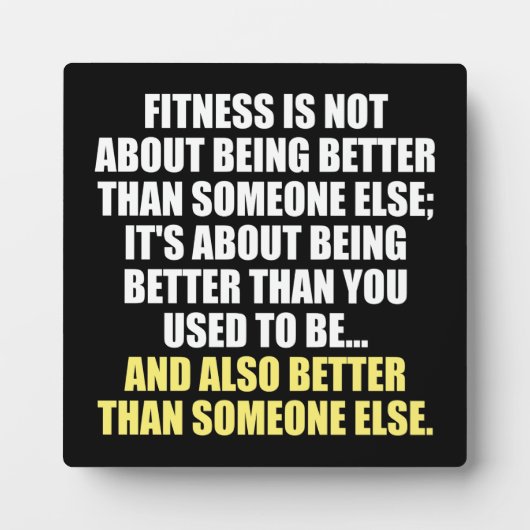 Plaque Photo Fitness Funny Motivational (Devant)