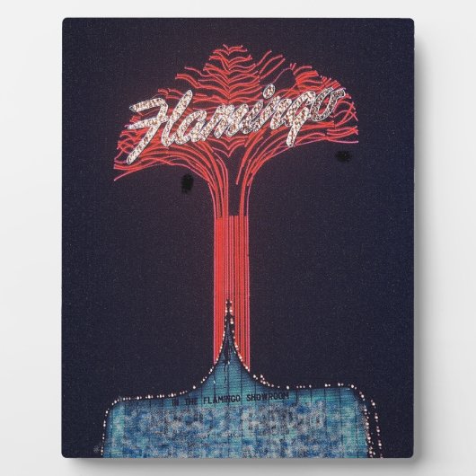 Plaque Photo Flamant rose Hotel Las Vegas (Devant)