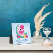 Plaque Photo Flamant rose rose avec pastèque et ananas (Insitu)