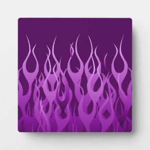 Plaque Photo Flammes de course violet
