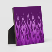 Plaque Photo Flammes de course violet (Recto)