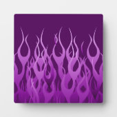 Plaque Photo Flammes de course violettes (Devant)