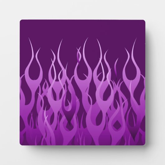 Plaque Photo Flammes de course violettes (Devant)