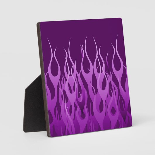 Plaque Photo Flammes de course violettes (Recto)