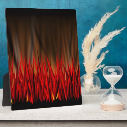 PLAQUE PHOTO FLAMMES D'INCENDIE (Côté)