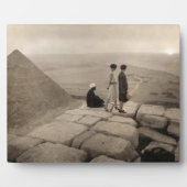 Plaque Photo Flapper Girls Sunrise Khufu Pyramid, Égypte 1920 (Devant)