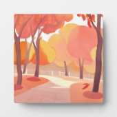 Plaque Photo Flèche d'automne | Aquarelle Abstraite (Devant)