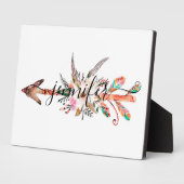 Plaque Photo Flèche florale personnalisée (Côté)
