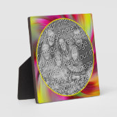 Plaque Photo Flèches Abstraites de couleur Ajouter votre propre (Recto)