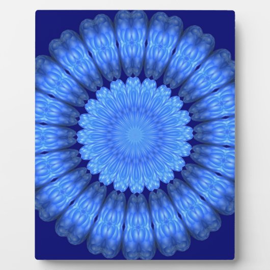 Plaque Photo Fleur abstraite bleue (Devant)