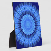 Plaque Photo Fleur abstraite bleue (Côté)