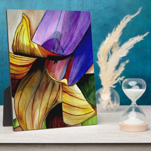 Plaque Photo Fleur de Fritillaire originale aquarelle (Côté)