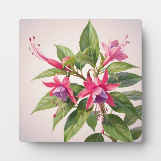 Plaque Photo Fleur de fuchsia rose vibrant (Devant)