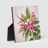 Plaque Photo Fleur de fuchsia rose vibrant (Recto)