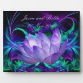 Plaque Photo Fleur de lotus pourpre et sa signification (Devant)