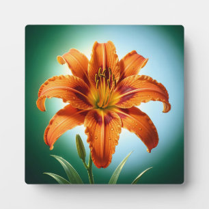 Plaque Photo Fleur de lys orange vibrant en fleurs