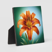 Plaque Photo Fleur de lys orange vibrant en fleurs (Recto)