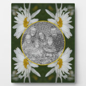 Plaque Photo Fleur de marguerite blanche Ajoutez votre propre p (Devant)