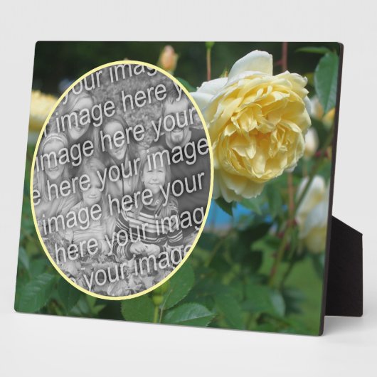 Plaque Photo Fleur de rose jaune Créez votre propre photo (Côté)
