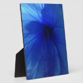 Plaque Photo Fleur d'Hibiscus bleu (Côté)