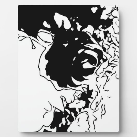 Plaque Photo Fleur Doodle (Devant)