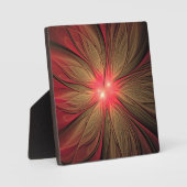 Plaque Photo Fleur fractale de fansy rouge (Recto)