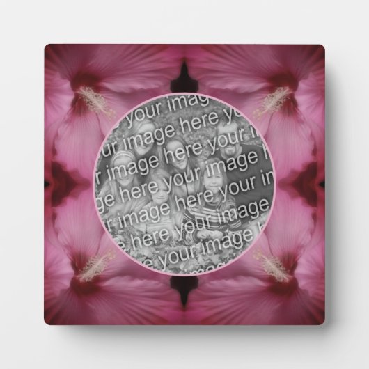 Plaque Photo Fleur Hibiscus rose Créez votre propre photo (Devant)