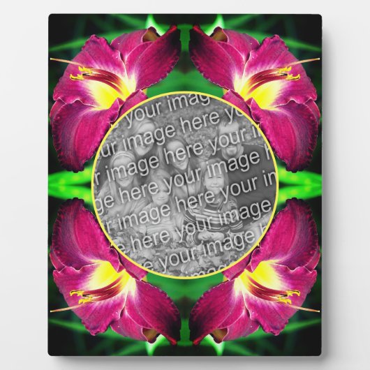 Plaque Photo Fleur journalière Créez votre propre photo (Devant)