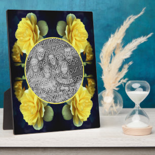 Plaque Photo Fleur Rose Jaune En Fleur Ajouter Votre Photo