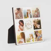 Plaque Photo Fleur sauvage Best Mom Ever Photo Collage (Recto)