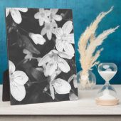 Plaque Photo Fleur sauvage noir et blanc (Côté)