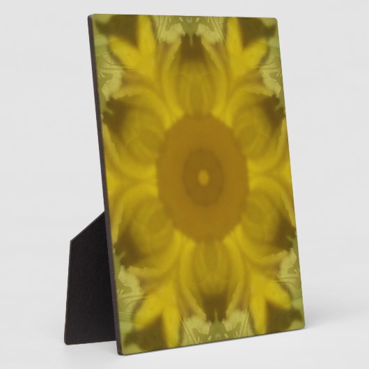 Plaque Photo Fleur soleil éclate dorée (Côté)