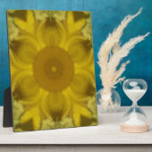 Plaque Photo Fleur soleil éclate dorée (Côté)