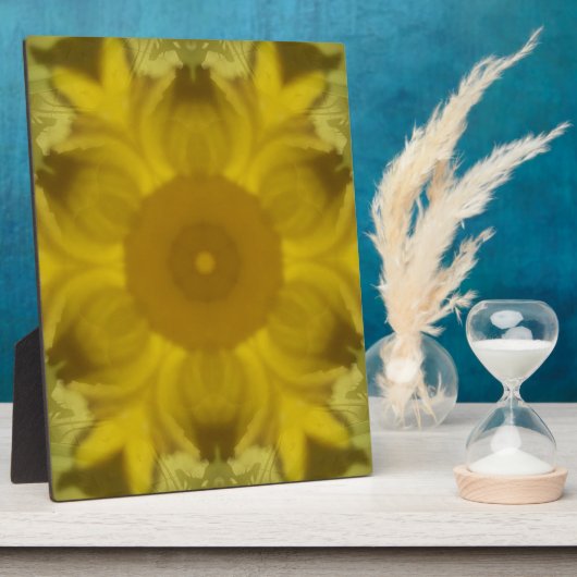 Plaque Photo Fleur soleil éclate dorée (Côté)