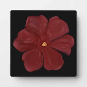 Plaque Photo Fleur sombre profonde cramoisie d'humeur vernie bo