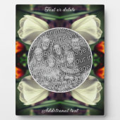 Plaque Photo Fleur Tulipe Blanche Personnalisée Ajouter Votre P (Devant)