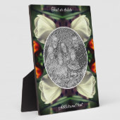 Plaque Photo Fleur Tulipe Blanche Personnalisée Ajouter Votre P (Côté)