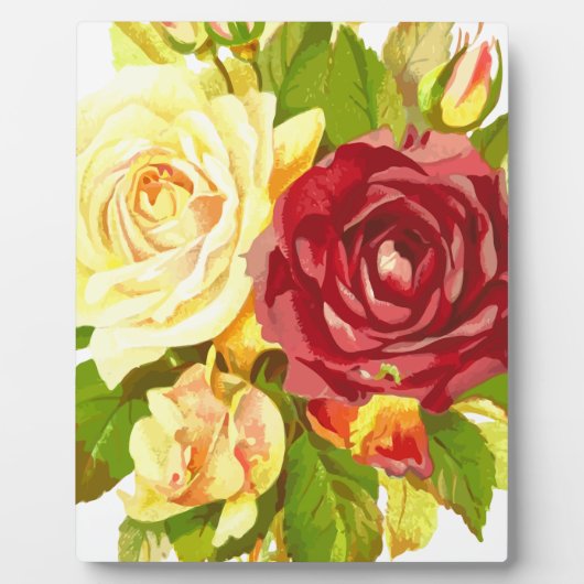 Plaque Photo fleurie plante rose (Devant)